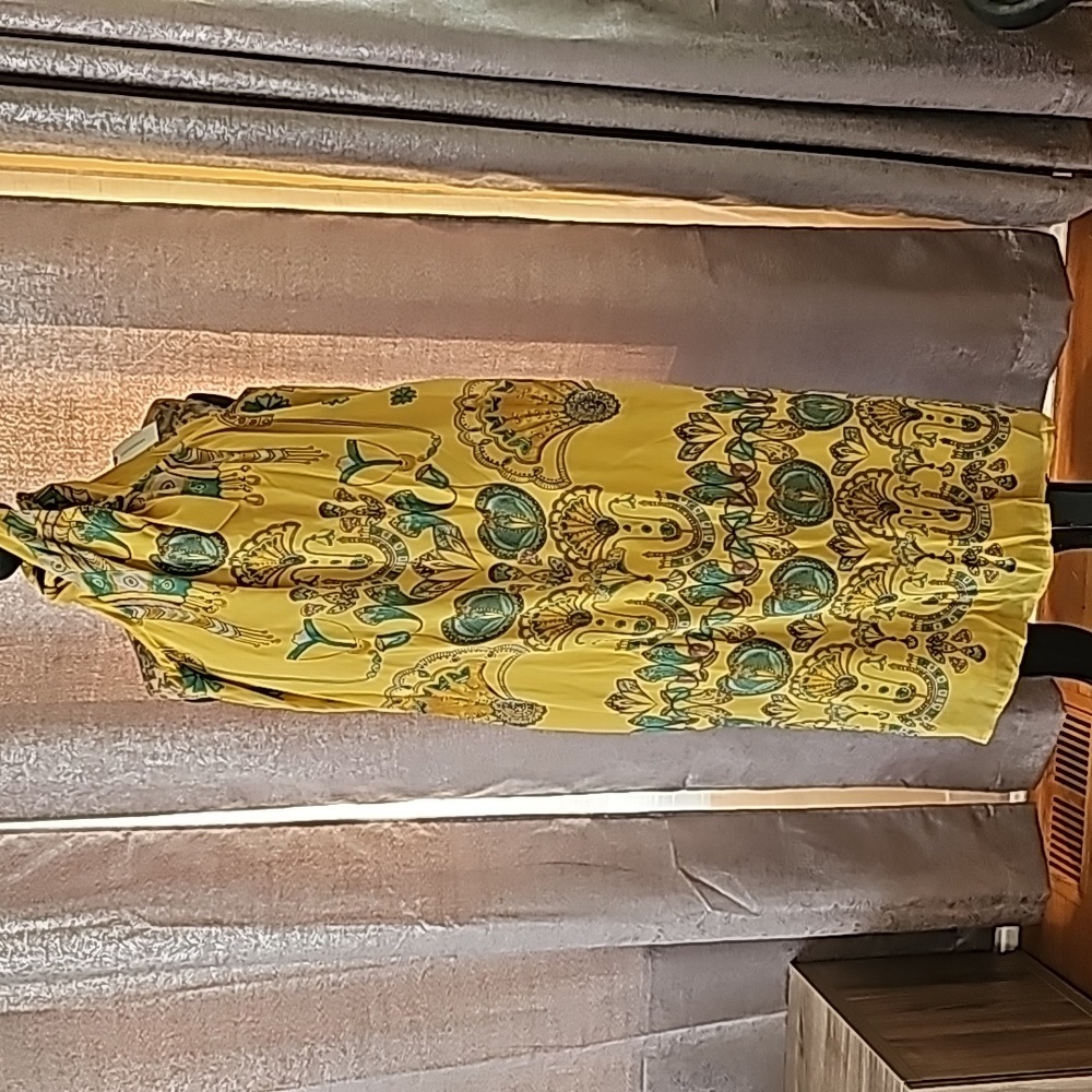 Yellow Floral Halter Maxi Dress